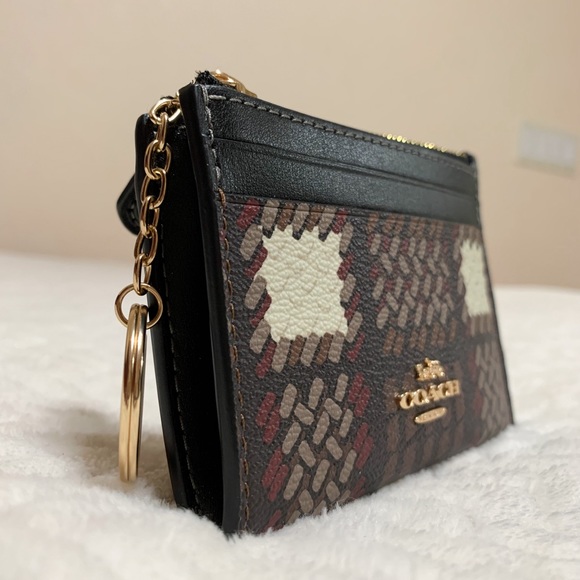 NWT! Coach Skinny ID Brushed Plaid Card Holder Wallet - Picture 3 of 4